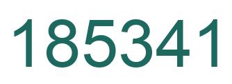 Number 185341 green image