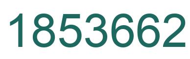 Number 1853662 green image