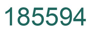 Number 185594 green image