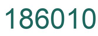 Number 186010 green image