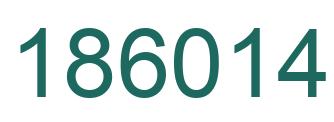 Number 186014 green image