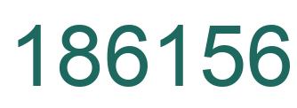 Number 186156 green image