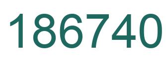 Number 186740 green image