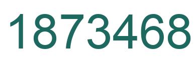 Number 1873468 green image