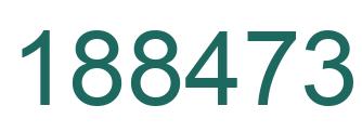 Number 188473 green image