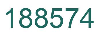 Número 188574 imagen verde