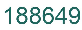 Number 188649 green image