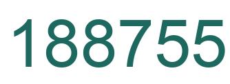 Number 188755 green image