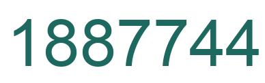 Number 1887744 green image