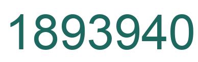 Number 1893940 green image