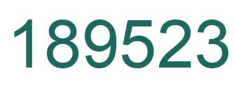 Number 189523 green image