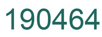 Number 190464 green image