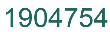 Número 1904754 imagen verde