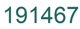 Number 191467 green image
