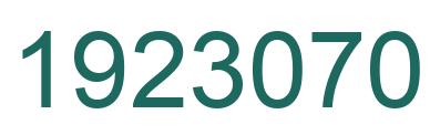 Number 1923070 green image