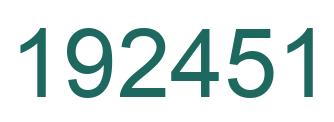 Number 192451 green image