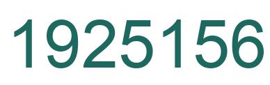 Number 1925156 green image
