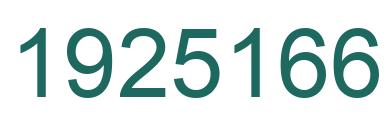 Number 1925166 green image