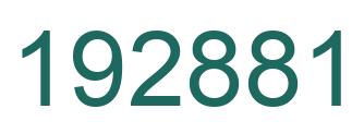 Number 192881 green image