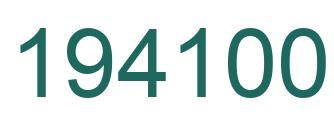 Number 194100 green image