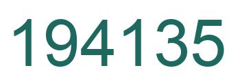 Number 194135 green image