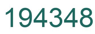Number 194348 green image