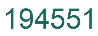 Number 194551 green image