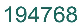 Number 194768 green image