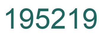 Number 195219 green image