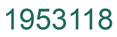 Number 1953118 green image