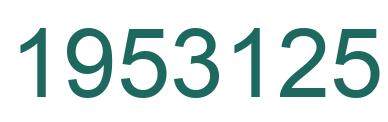 Number 1953125 green image