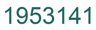 Number 1953141 green image