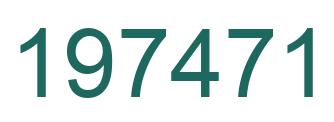 Number 197471 green image