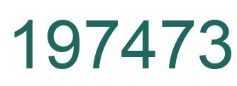 Number 197473 green image