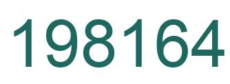 Number 198164 green image