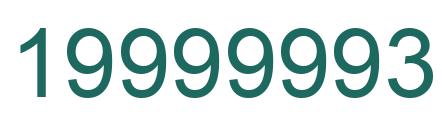 Número 19999993 imagen verde