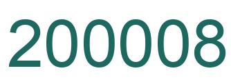 Number 200008 green image
