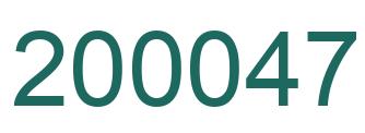 Number 200047 green image