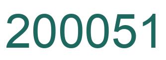 Number 200051 green image