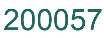 Number 200057 green image