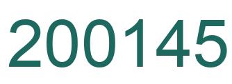 Number 200145 green image