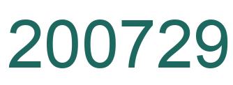 Number 200729 green image