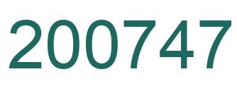 Number 200747 green image