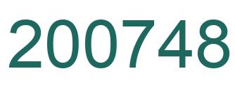 Number 200748 green image