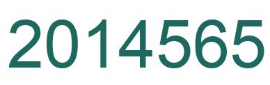 Number 2014565 green image