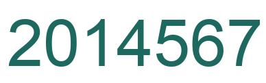 Number 2014567 green image