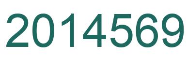 Number 2014569 green image