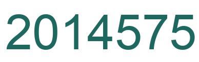Number 2014575 green image