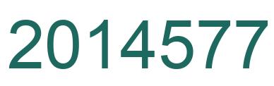 Number 2014577 green image