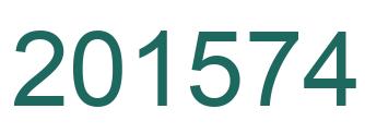 Number 201574 green image